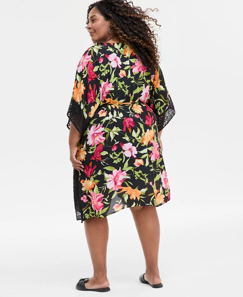 Jm Collection Plus Floral-Printed Dress, Exclusively at Macy's