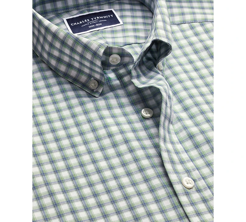 Charles Tyrwhitt Men's Slim Fit Long Sleeve Check Button-Down Shirt