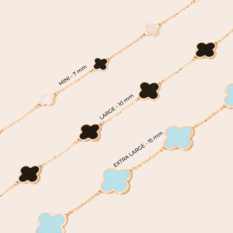 The Lovery Mini Gold Clover Necklace 14K Gold