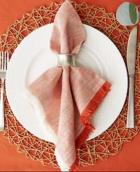 Design Imports Tonal Fringe Napkin, Set of 6
