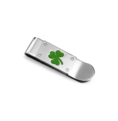 Bling Jewelry Gift Strong Good Luck Green Clover Shamrock Money Clip Graduation