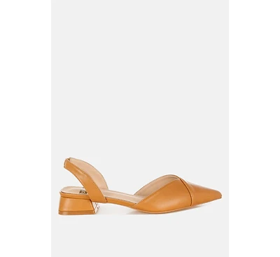 Tijay Soft Real Leather Slingback Sandals