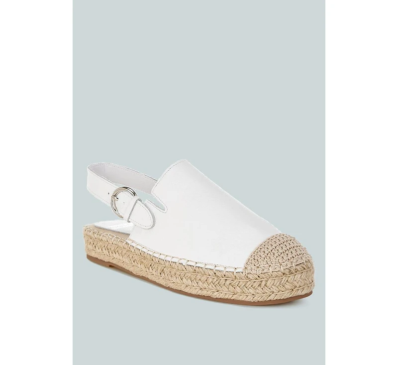 Azula Genuine Leather Espadrilles Sandals