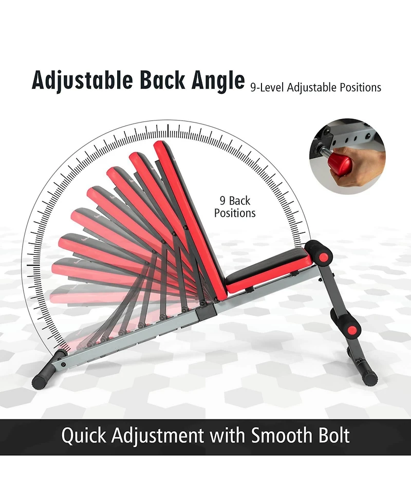 Multi-function Weight Bench with Adjustable Backrest