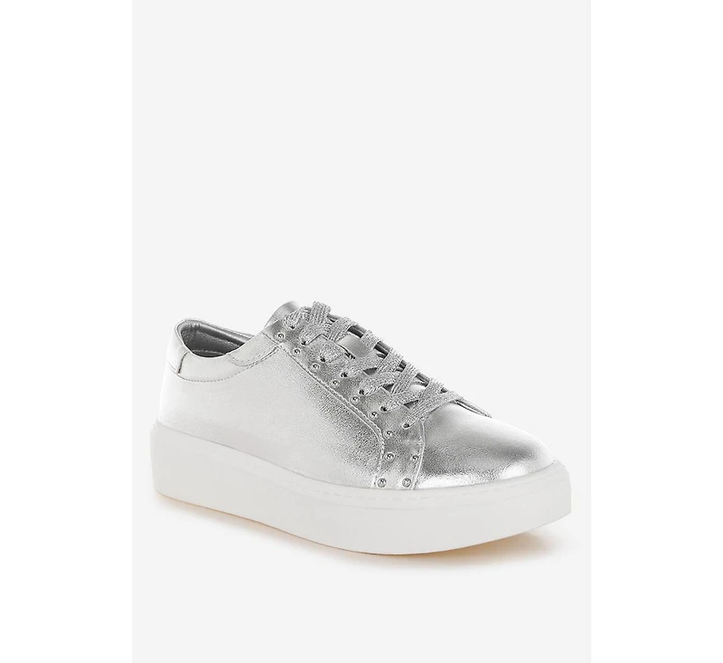 Cincinati Metallic Pleather Chunky Sneakers