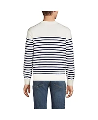 Lands' End Men's Drifter Button Up Crewneck Sweater