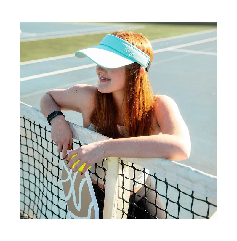 Women's Adjustable Band Sport Visor - Light Blue