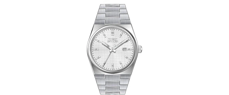 Invicta Men's 48393 Speedway Quartz 3 Hand Silver Dial Watch