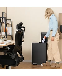 2 x 8 Gallon Dual Trash Can for Kitchen, Office, and Home Use