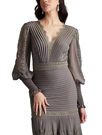 Tadashi Shoji Women's Nyssa Bishop Sleeve Dress