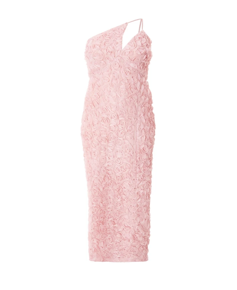 Quiz Plus Cut Out 3D Floral Maxi Dress