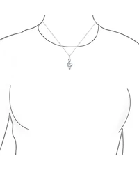 Bling Jewelry Music Teacher Student Treble Clef Pendant Necklace with Cz Musical Note