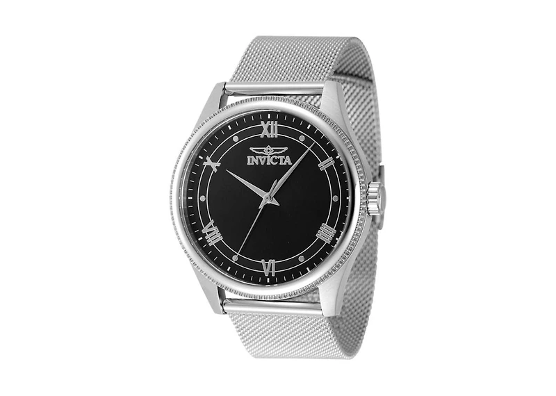 Invicta Men's 48479 Celestial Quartz 3 Hand Black Dial Watch