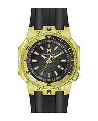 Technomarine's Men's Tm-224011 Manta Sea Quartz 3 Hand Black Dial Watch