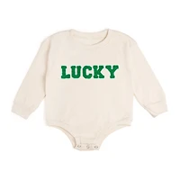 Sweet Wink Baby Boys Boy Lucky Varsity Patch St. Patrick's Day Long Sleeve Romper