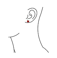 Bling Jewelry Small Teachers Pet Red Enamel Food Fruit Apple Stud Earrings .925 Sterling Silver