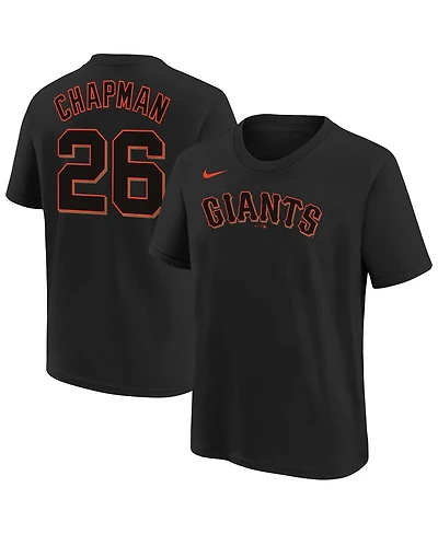 Nike Big Boys and Girls Matt Chapman Black San Francisco Giants Player Name Number T-Shirt
