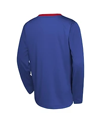 Nike Big Boys and Girls Blue Sacramento Kings 2024/25 City Edition Pregame Performance Long Sleeve Shooting T-Shirt