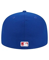 New Era Men's Royal Chicago Cubs Checkered Undervisor 59FIFTY Fitted Hat