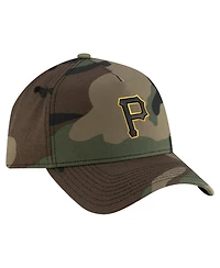 New Era Men's Camo Pittsburgh Pirates Woodland Team Pop 9FORTY A-Frame Adjustable Hat
