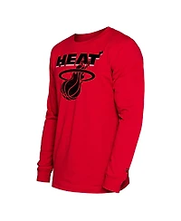 New Era Men's Red Miami Heat 2024/25 City Edition Long Sleeve T-Shirt