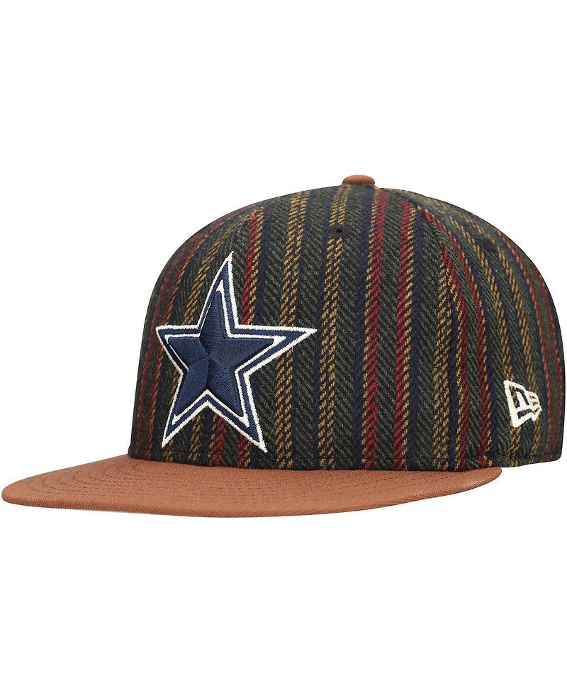 New Era Men's Brown/Tan Dallas Cowboys Vintage Herringbone 59FIFTY Fitted Hat