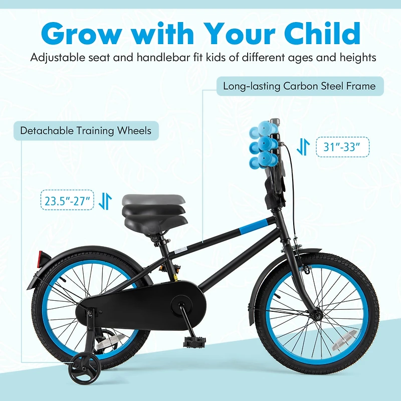 Kids Bike with Adjustable Handlebar and Saddle Perfect for Growing Riders
