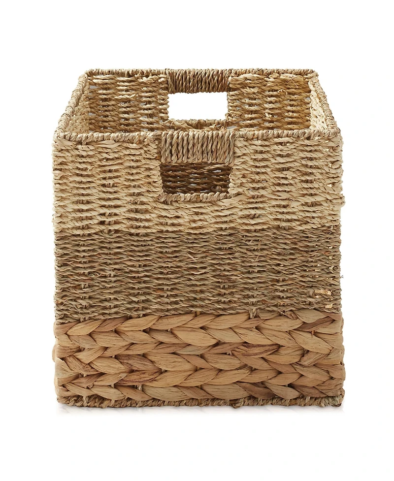 Casafield 10.5" x 10.5" Mixed Weave Storage Baskets, Natural