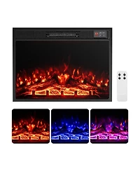 Electric Fireplace Insert Heater with Adjustable Flame Color for Customized Warmth and Ambiance