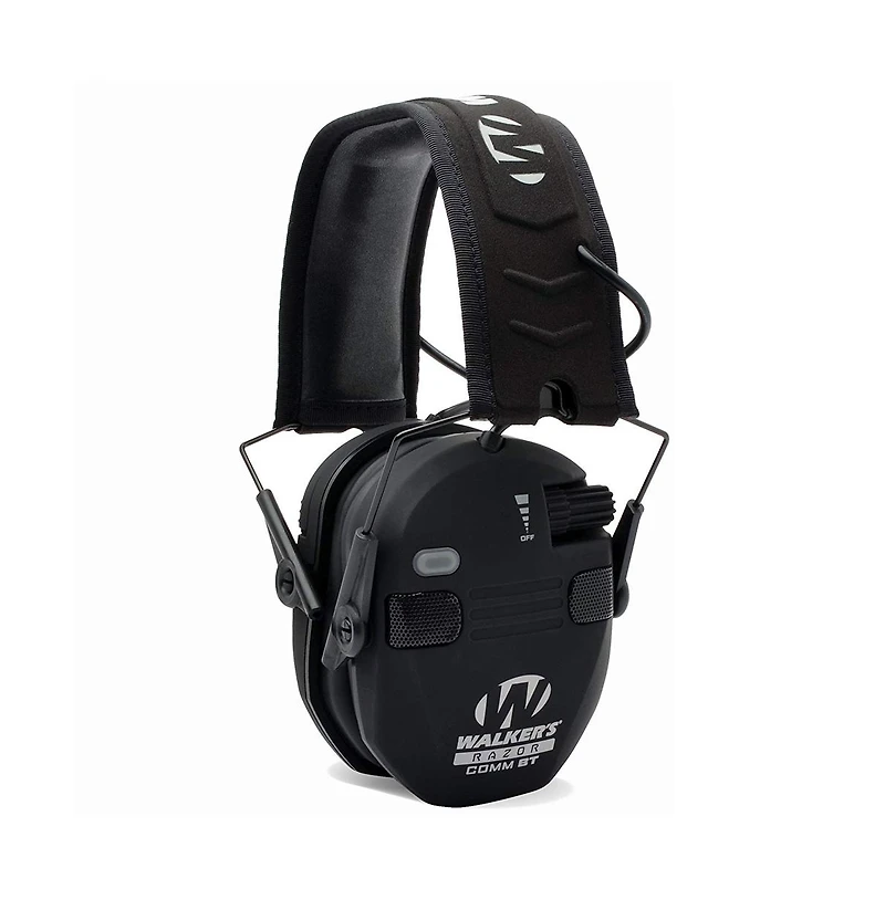 Walker s Razor Slim Electronic Quad Muff (Black) with Shooting Glasses (Clear