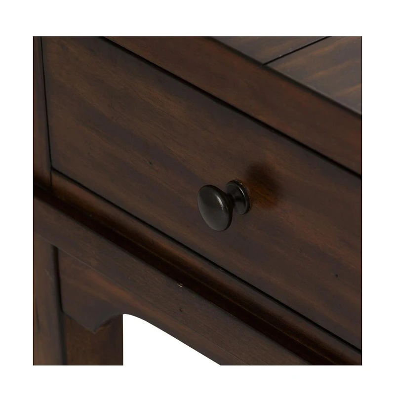 Aspen Skies End Table in Russet Brown