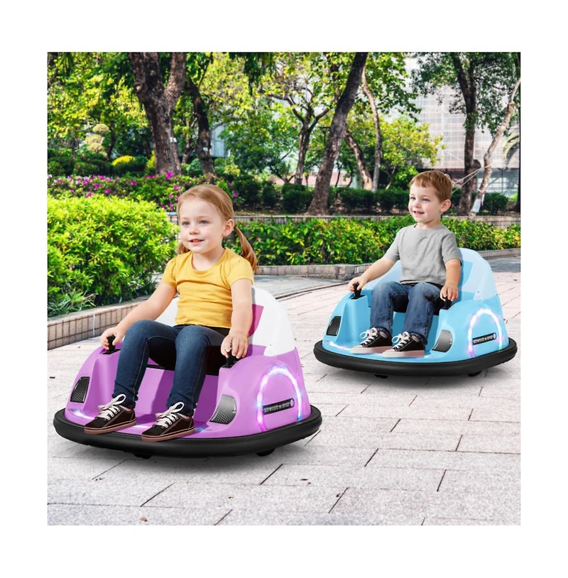 12V 360° Ride on Bumper Car for Toddlers with Remote Control