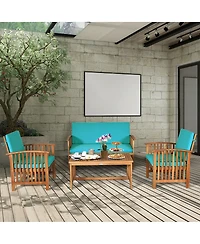 4-Piece Patio Furniture Set Comfortable and Stylish Outdoor Seating for Your Garden or Patio