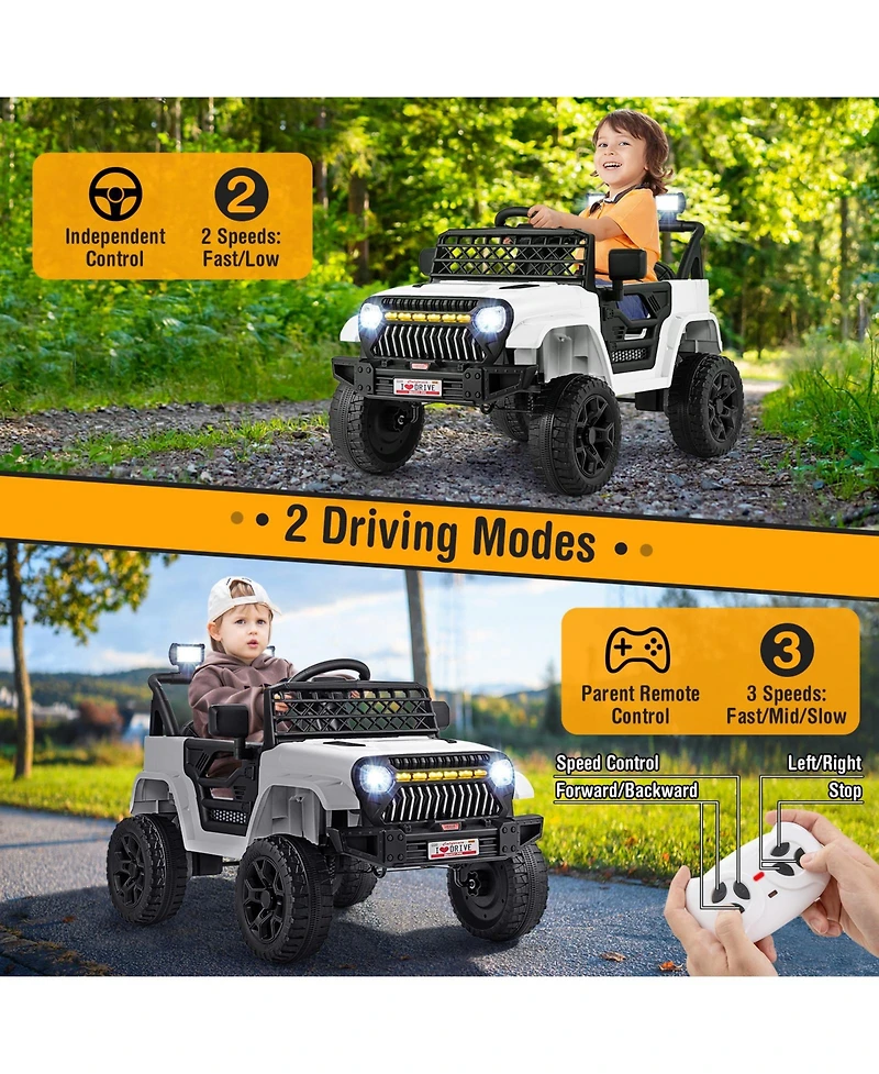 12V Kids Ride on Truck Car with Parental Remote and Music Player