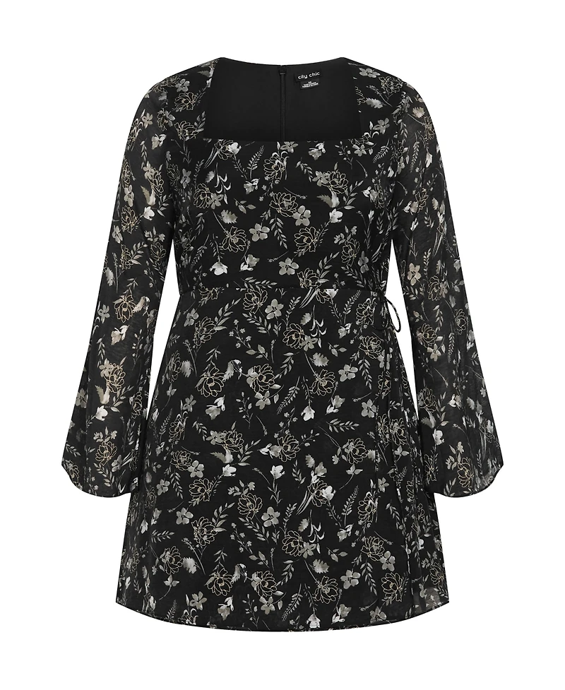 City Chic Plus Emmie Print Dress