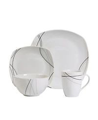 Tabletops Unlimited Alec Ash White 16 Pc. Dinnerware Set, Service for 4