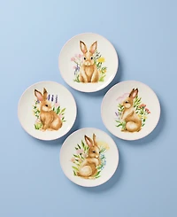 Lenox Wicker Creek Bunny Accent Plates, Set of 4