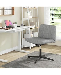 Criss Cross Legged Office Chair Ergonomic Mid Back Computer Desk