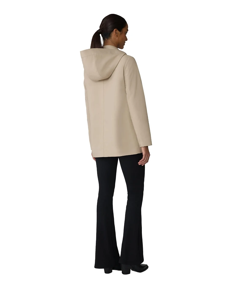 Soia & Kyo Womens Milena Straight-Fit Raincoat With Detachable Hood