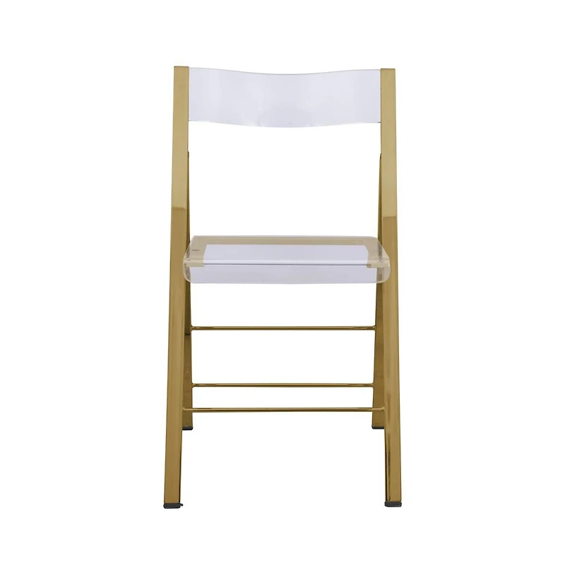 Menno Modern Acrylic Gold Base Folding Chair