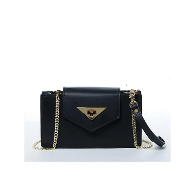 Susu Mini Crossbody Bag Black Leather Purse Wristlet Women's Handbag