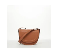 Susu Leather Saddle Bag Brown Crossbody Purse Women's Handbag