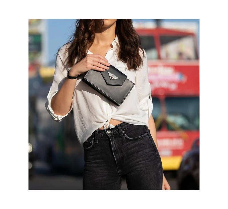 Susu Mini Crossbody Bag Black Leather Purse Wristlet Women's Handbag