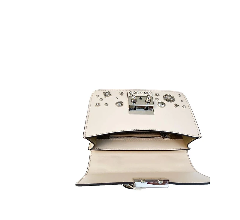 Susu Small Leather Crossbody Bag Cream Off White Purse Women's Handbag