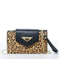 Susu Mini Crossbody Purse Leopard Leather Wristlet Women's Handbag