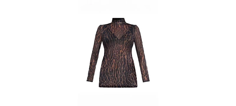 Motherhood Maternity Long Sleeve Bodycon Mesh Top