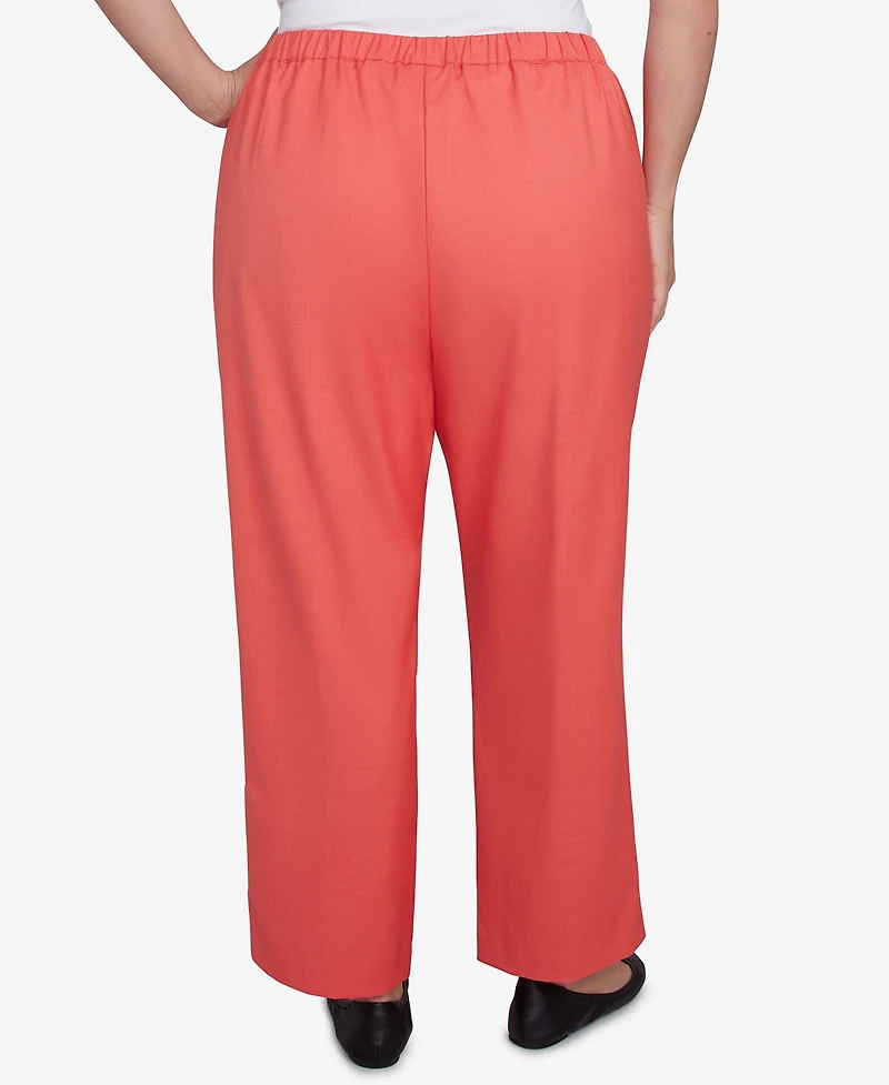 Alfred Dunner Plus Size Catalina Island Classic Balanced Side Pocket Short Length Pants