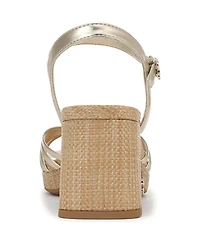 Sam and Libby Women's Lacey Block Heel Strappy Platform Sandals