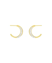 And Now This Clear Crystal Push Back C-Hoop Earrings