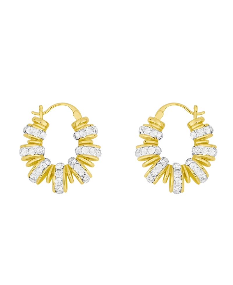 And Now This Clear Crystal Click Top Hoop Earrings